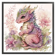 Load image into Gallery viewer, Huancan - Cute Flowers And Pterosaurs - 50*50CM 11CT 3 Stamped Cross Stitch