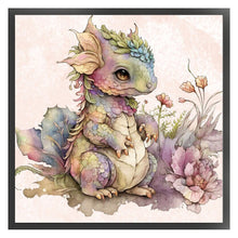 Load image into Gallery viewer, Huancan - Cute Flowers And Pterosaurs - 50*50CM 11CT 3 Stamped Cross Stitch