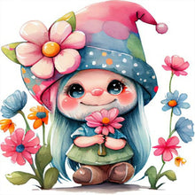 Load image into Gallery viewer, Little Girl In A Field Of Flowers 40*40CM(Canvas) Full Round Drill Diamond Painting