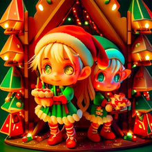 Load image into Gallery viewer, Christmas Elves 40*40CM(Canvas) Full Round Drill Diamond Painting