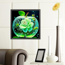 Load image into Gallery viewer, Green Crystal Apple 40*40CM(Canvas) Full Round Drill Diamond Painting