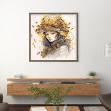 Load image into Gallery viewer, Yishu - Girl - 50*50CM 11CT 3 Stamped Cross Stitch