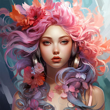 Load image into Gallery viewer, Colorful Girl 40*40CM(Picture) Full Round Drill Diamond Painting