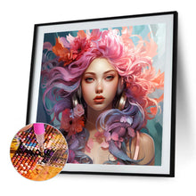 Load image into Gallery viewer, Colorful Girl 40*40CM(Picture) Full Round Drill Diamond Painting
