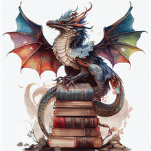 Load image into Gallery viewer, Huancan - Dragon On Book - 60*60CM 11CT 3 Stamped Cross Stitch