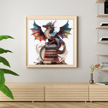 Load image into Gallery viewer, Huancan - Dragon On Book - 60*60CM 11CT 3 Stamped Cross Stitch