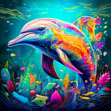 Load image into Gallery viewer, 4PCS Frog, Dolphin, Turtle, Crocodile 30*30CM(Canvas) Full Round Drill Diamond Painting