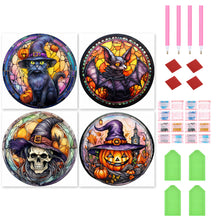 Load image into Gallery viewer, 4PCS Horror Halloween 30*30CM(Canvas) Full Round Drill Diamond Painting