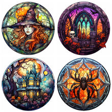 Load image into Gallery viewer, 4PCS Halloween Elements 30*30CM(Canvas) Full Round Drill Diamond Painting