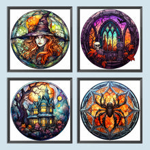Load image into Gallery viewer, 4PCS Halloween Elements 30*30CM(Canvas) Full Round Drill Diamond Painting