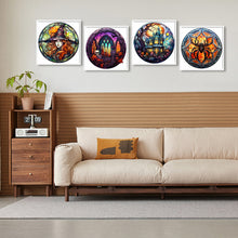 Load image into Gallery viewer, 4PCS Halloween Elements 30*30CM(Canvas) Full Round Drill Diamond Painting