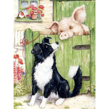 Load image into Gallery viewer, 2PCS Dog, Cat, And Pig 30*40CM(Canvas) Full Round Drill Diamond Painting