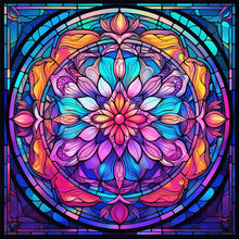 Load image into Gallery viewer, 4PCS Mandala Glass Painting 30*30CM(Canvas) Full Round Drill Diamond Painting