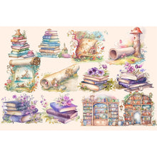 Load image into Gallery viewer, Yishu - Flowers And Book - 90*67CM 11CT 3 Stamped Cross Stitch