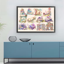 Load image into Gallery viewer, Yishu - Flowers And Book - 90*67CM 11CT 3 Stamped Cross Stitch