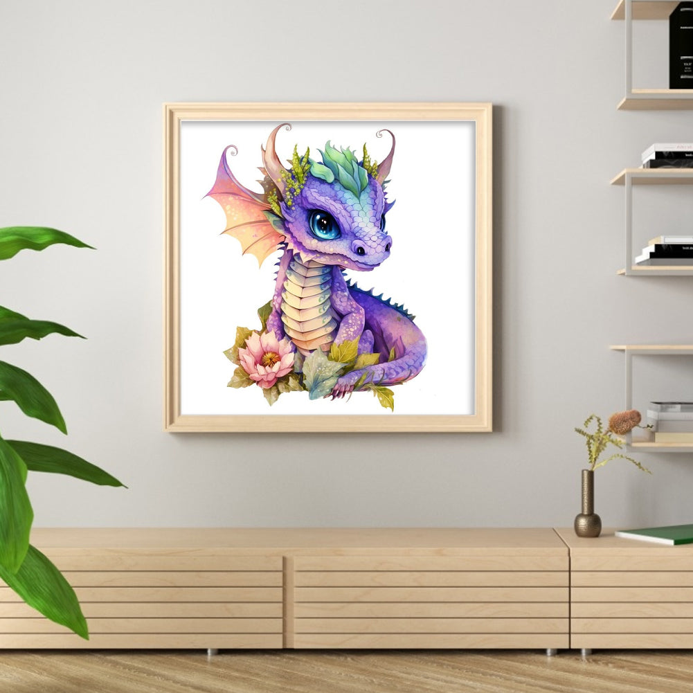 Pterosaur - Full 18CT Stamped Cross Stitch 20x20CM - Huacan