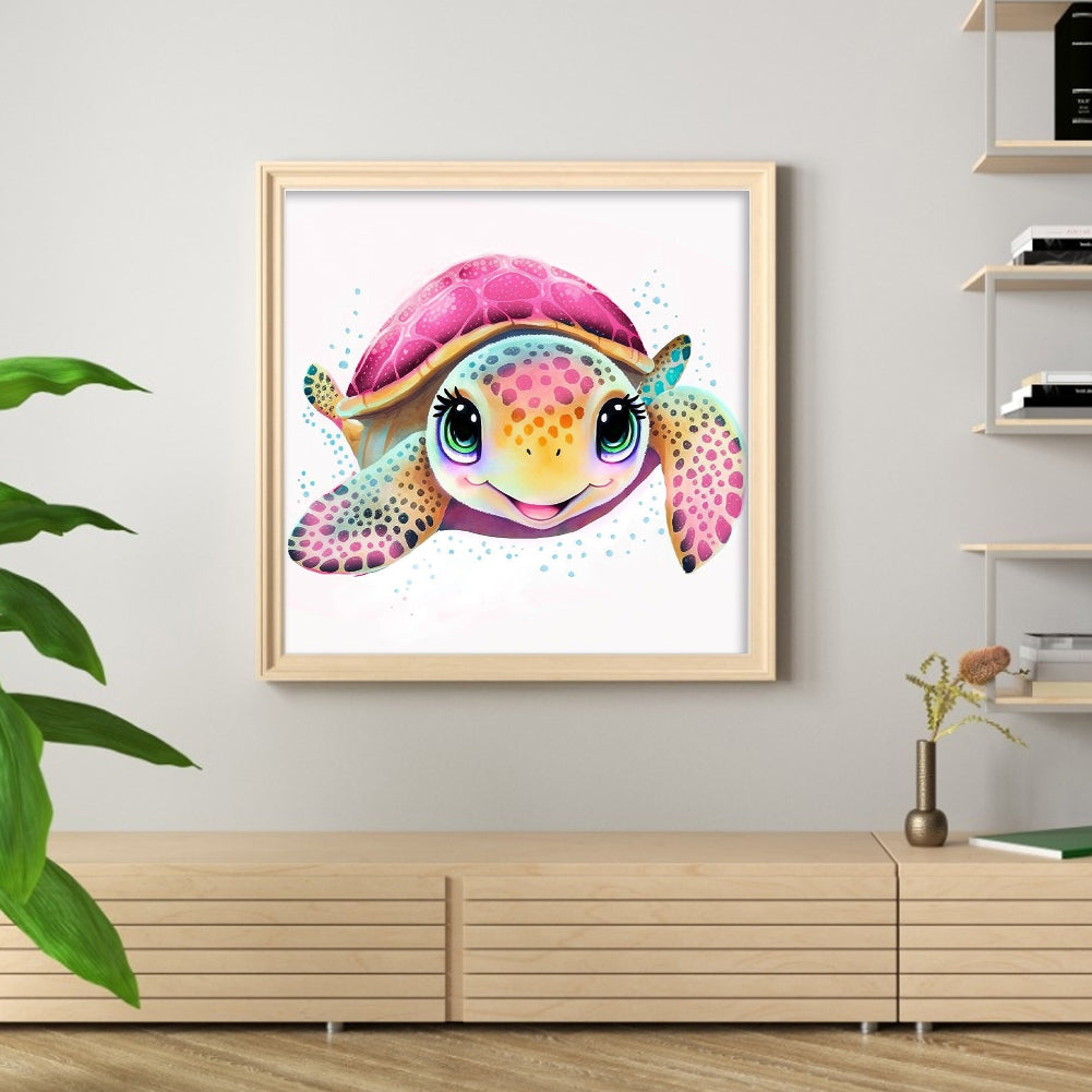 Tortoise - Full 18CT Stamped Cross Stitch 20x20CM - Huacan