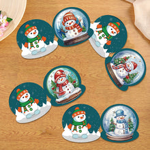 Load image into Gallery viewer, Christmas 12PCS DIY Snowman Crystal Ball Diamond Painting Greeting Card Set for Festivals