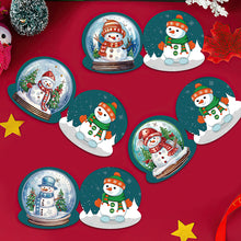 Load image into Gallery viewer, Christmas 12PCS DIY Snowman Crystal Ball Diamond Painting Greeting Card Set for Festivals