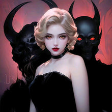 Load image into Gallery viewer, Yishu - Short Curly-Haired Beauty - 50*50CM 11CT 3 Stamped Cross Stitch