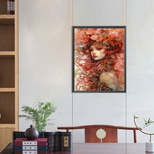 Load image into Gallery viewer, Flower Painted Girl 40*50CM(Canvas) Full Round Drill Diamond Painting