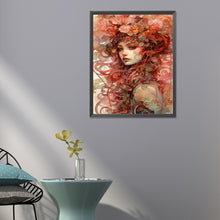 Load image into Gallery viewer, Flower Painted Girl 40*50CM(Canvas) Full Round Drill Diamond Painting