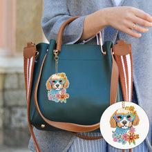 Load image into Gallery viewer, 6PCS Double Sided Special Shape Diamond Art Keyring (Puppy)