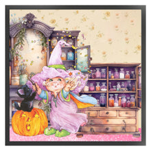 Load image into Gallery viewer, Huancan - Witch'S Magic House - 50*50CM 11CT 3 Stamped Cross Stitch