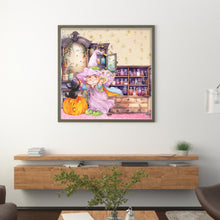 Load image into Gallery viewer, Huancan - Witch'S Magic House - 50*50CM 11CT 3 Stamped Cross Stitch