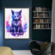 Load image into Gallery viewer, Huancan - Watercolor Cat - 50*60CM 11CT 3 Stamped Cross Stitch