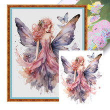 Load image into Gallery viewer, Yishu - Butterfly Girl - 60*70CM 11CT 3 Stamped Cross Stitch