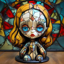 Load image into Gallery viewer, Yishu - Big-Eyed Doll - 40*40CM 11CT 3 Stamped Cross Stitch