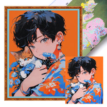 Load image into Gallery viewer, Huancan - Manga Boy - 40*50CM 11CT 3 Stamped Cross Stitch