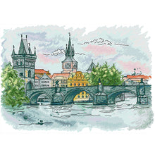 Load image into Gallery viewer, Joy Sunday - Charles Bridge - 44*35CM 14CT 2 Stamped Cross Stitch