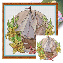 Load image into Gallery viewer, Joy Sunday - Flower Journey - 28*28CM 14CT 2 Stamped Cross Stitch