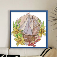 Load image into Gallery viewer, Joy Sunday - Flower Journey - 28*28CM 14CT 2 Stamped Cross Stitch