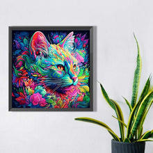 Load image into Gallery viewer, Cat 40*40CM(Picture) Full Round Drill Diamond Painting
