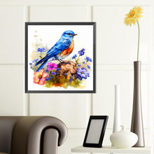 Load image into Gallery viewer, Blue Bird On A Flower 40*40CM(Canvas) Full Round Drill Diamond Painting