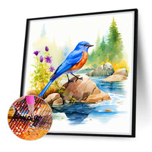 Load image into Gallery viewer, Blue Bird By The Stream 40*40CM(Canvas) Full Round Drill Diamond Painting