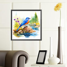 Load image into Gallery viewer, Blue Bird By The Stream 40*40CM(Canvas) Full Round Drill Diamond Painting