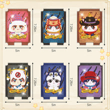 Load image into Gallery viewer, 6PCS Diamond Art Keyring Thief Double Sided Diamond Painting Keychain Seer Cards
