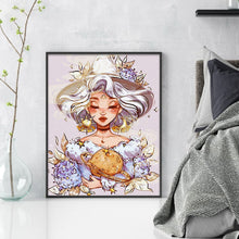 Load image into Gallery viewer, Yishu - Libra Girl - 40*50CM 11CT 3 Stamped Cross Stitch