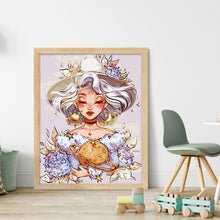 Load image into Gallery viewer, Yishu - Libra Girl - 40*50CM 11CT 3 Stamped Cross Stitch