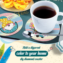 Load image into Gallery viewer, 8PCS Acrylic Round Diamond Painting Art Coaster Kit (Rainbow Gnome)