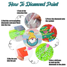Load image into Gallery viewer, 8PCS Acrylic Round Diamond Painting Art Coaster Kit (Rainbow Gnome)
