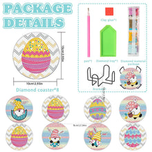 Load image into Gallery viewer, 8PCS Acrylic Round Diamond Painting Art Coaster Kit (Rainbow Gnome)