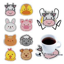 Load image into Gallery viewer, 8PCS Diamond Painting Art Coaster Kit Acrylic Round Diamond Painting DIY Coaster