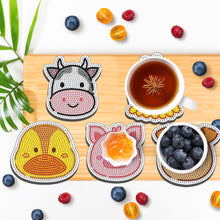 Load image into Gallery viewer, 8PCS Diamond Painting Art Coaster Kit Acrylic Round Diamond Painting DIY Coaster