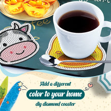 Load image into Gallery viewer, 8PCS Diamond Painting Art Coaster Kit Acrylic Round Diamond Painting DIY Coaster