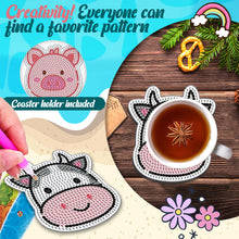 Load image into Gallery viewer, 8PCS Diamond Painting Art Coaster Kit Acrylic Round Diamond Painting DIY Coaster